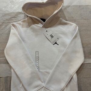 Jordan Kid's Pullover Hoodie Sweatshirt Jumpman Logo White Size S NWT